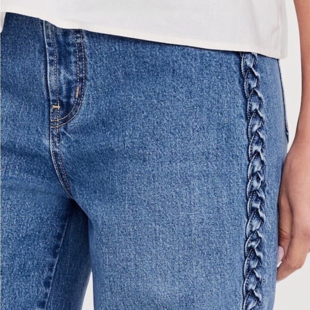 Old Navy Blue Straight Leg Jeans with Braided Detail